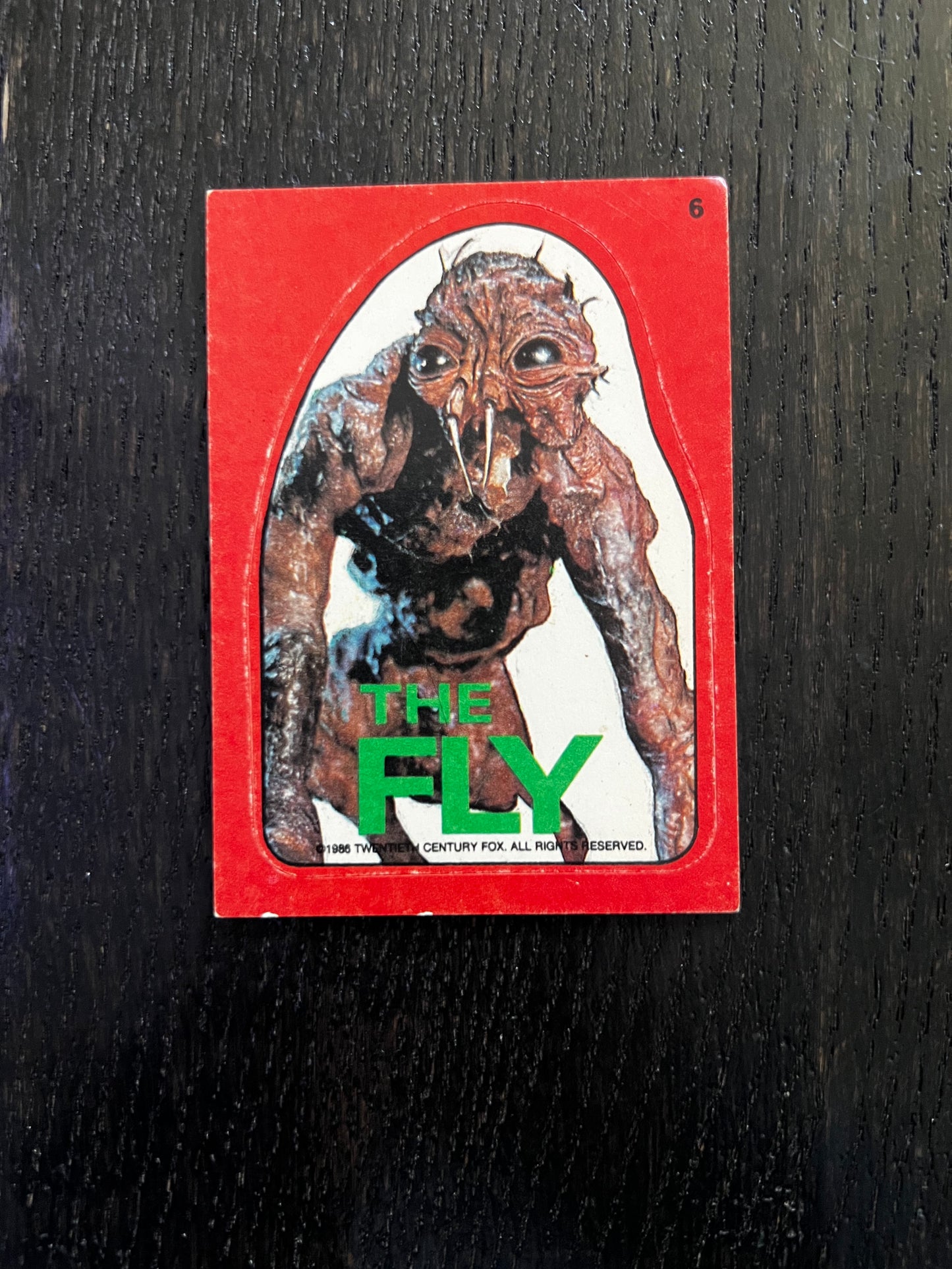 Topps Fright Flicks The Fly Sticker (1988) GD