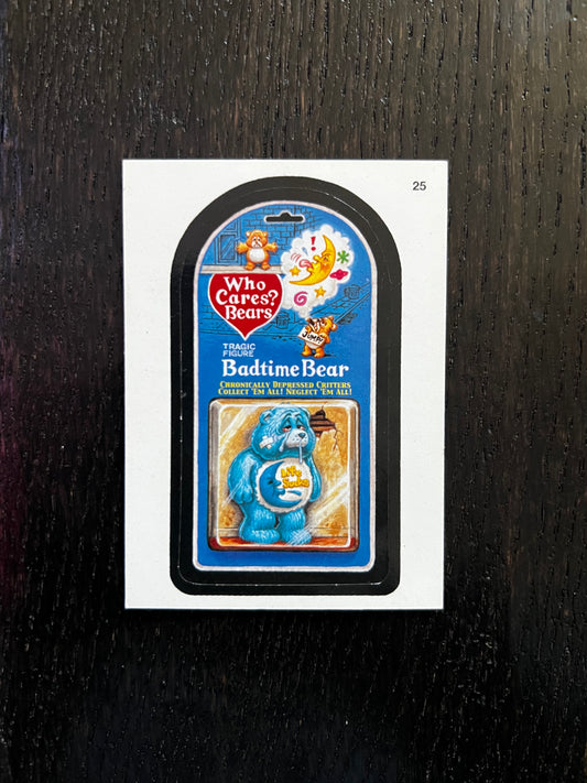 Topps Wacky Packages Who Cares Bear Sticker #25 (2004) VG