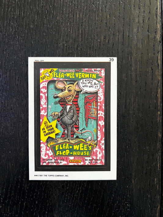 Topps Wacky Packages Sticker Flea-Wee-Vermin #39 (1991) VG