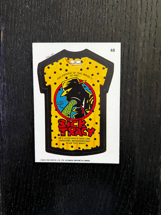 Topps Wacky Packages Sticker Sick Tracy #48 (1992) GD