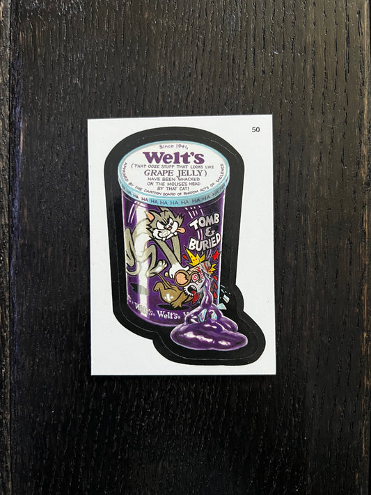 Topps Wacky Packages Sticker Tomb & Buried #50 (2004) GD