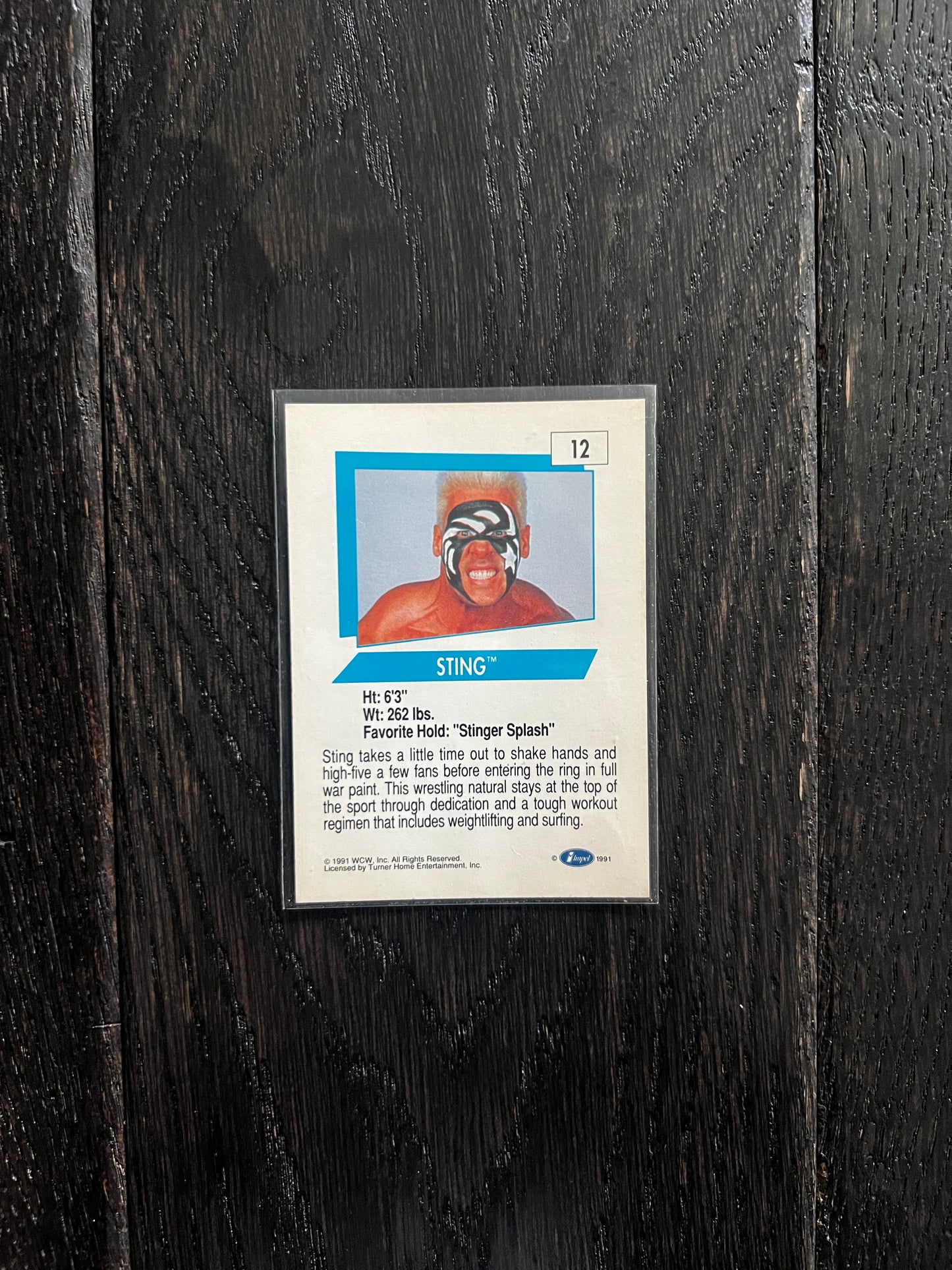 Sting #12 (1991) WCW Impel Wrestling Card NM