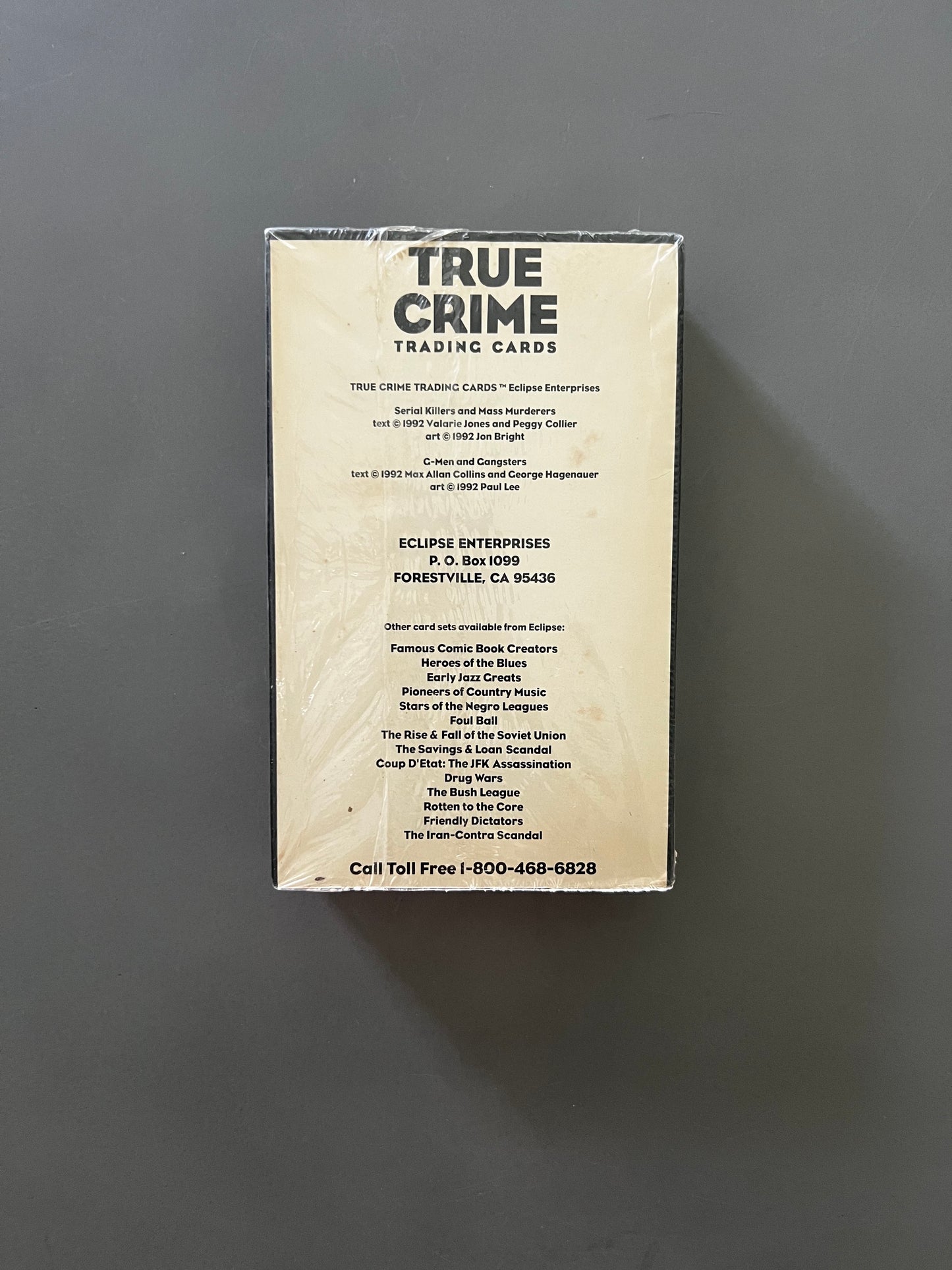 True Crime Eclipse Trading Card Box 1992 Factory Sealed